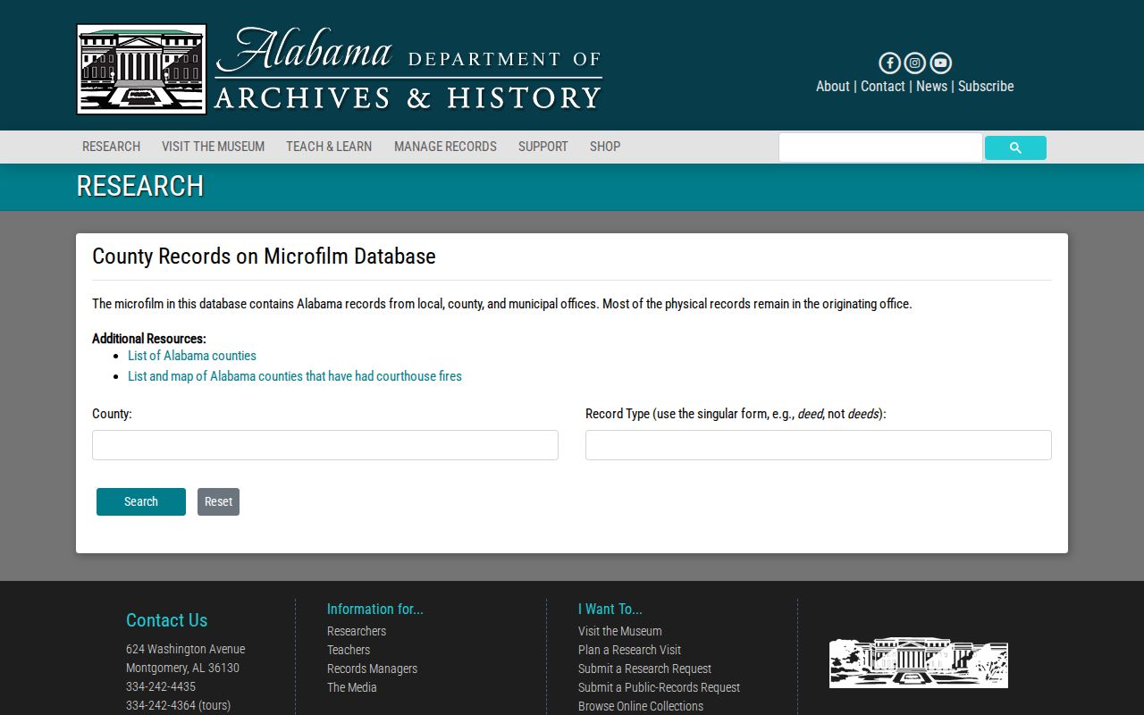 Alabama Archives search for old Hale County arrest records